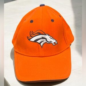 NFL Denver Broncos Hat Cap Orange Blue. One Size Fits All. 100% cotton.